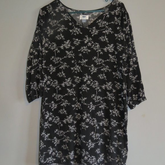 Old Navy Tops - Old Navy Black and white floral Blouse